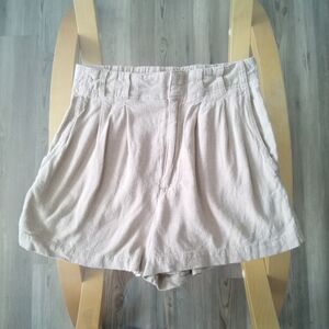 Z Supply High Waist Cream Shorts